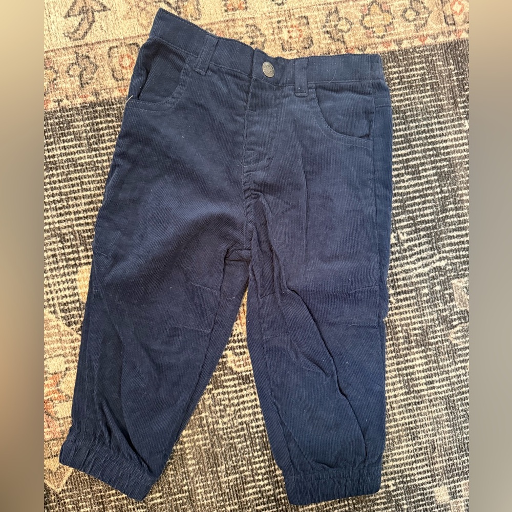 Little Me Navy Corduroy Pants